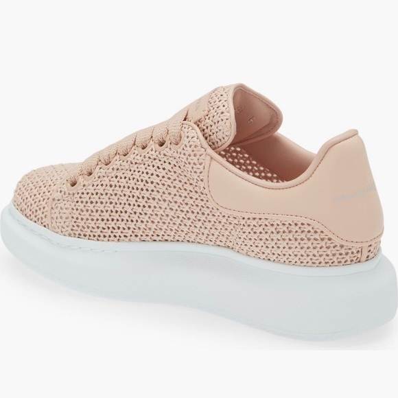 NIB $850 Alexander McQueen Oversize Raffia Sneaker in ROSE GOLD - 11.5US/41.5EU! - Picture 2 of 6